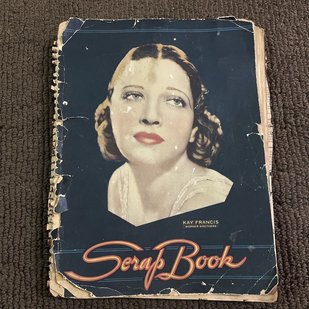 Vintage 1937 Scrapbook Kay Francis Warner Brothers